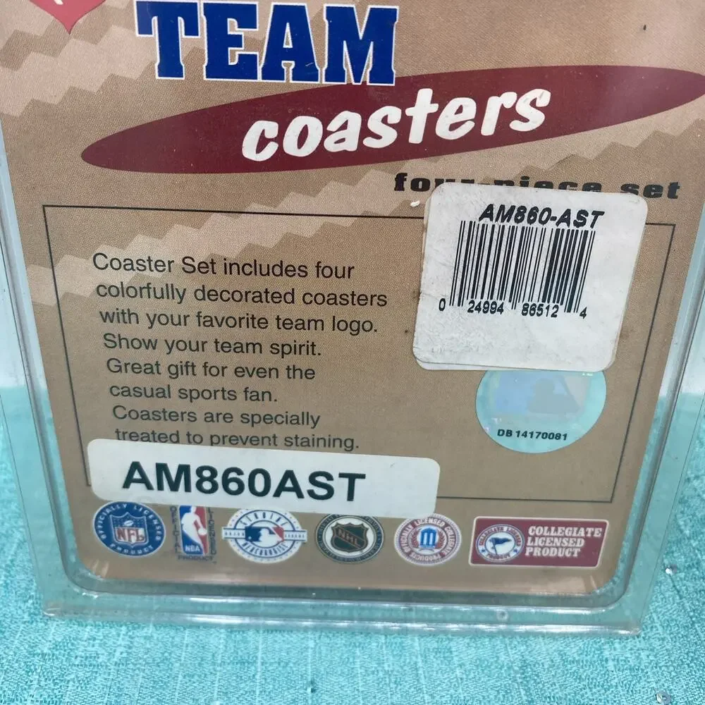 Houston Astros Coaster Set- Rico-Set Of 4 Coasters- MLB From Year 2000 NIP